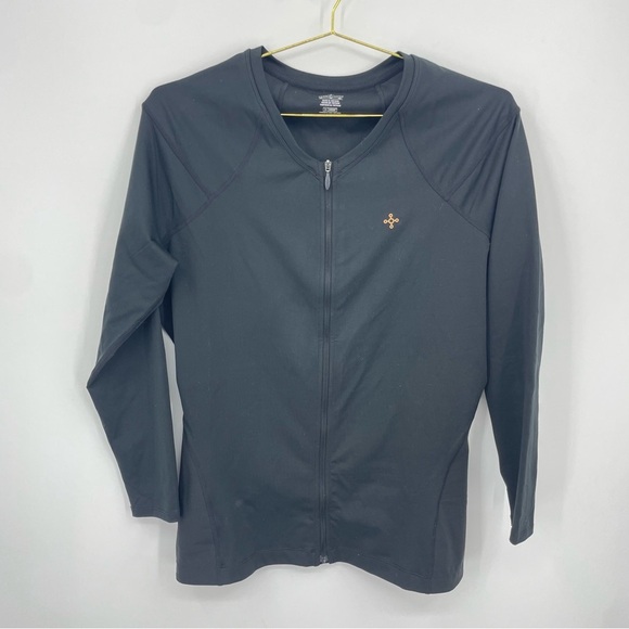 Tommie Copper Mens XL Long Sleeve Compression Shirt with Front Zipper black - Picture 1 of 10